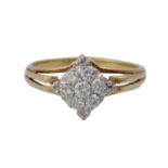 Ring mit Brillantenzus. ca. 0,50 ct, WEISS (H)/VS, GG/WG 14K, RW: 56, Mitte 20. Jh., leichte