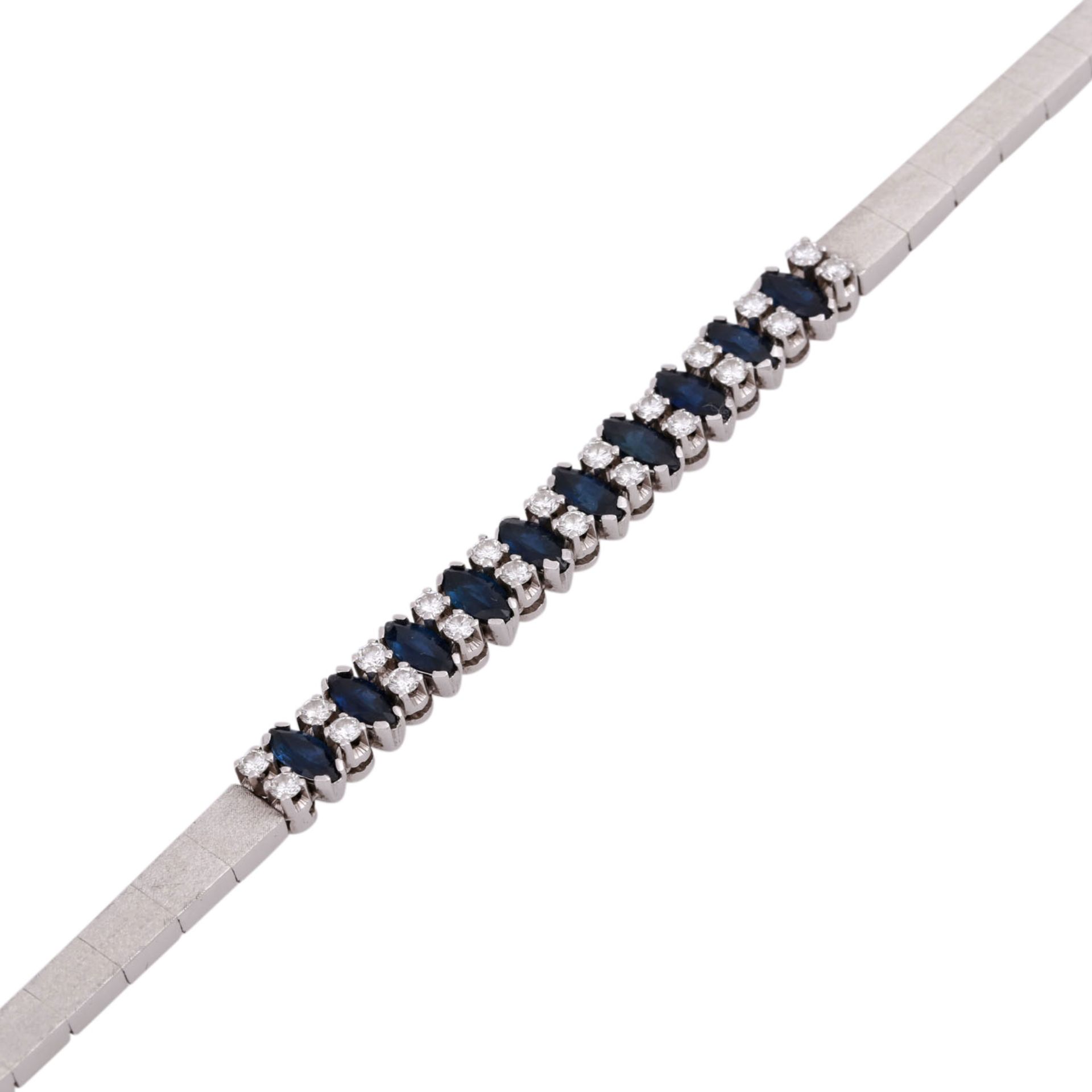 Armband mit 22 Brillanten, zus. ca. 1,3 ct - Bild 4 aus 5