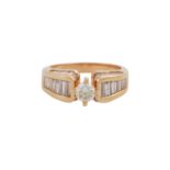 Ring mit Brillant ca. 0,5 ct (punziert)