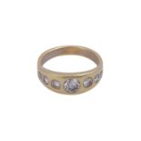 Ring mit 7 Brillanten zus. ca. 1,85 ct,