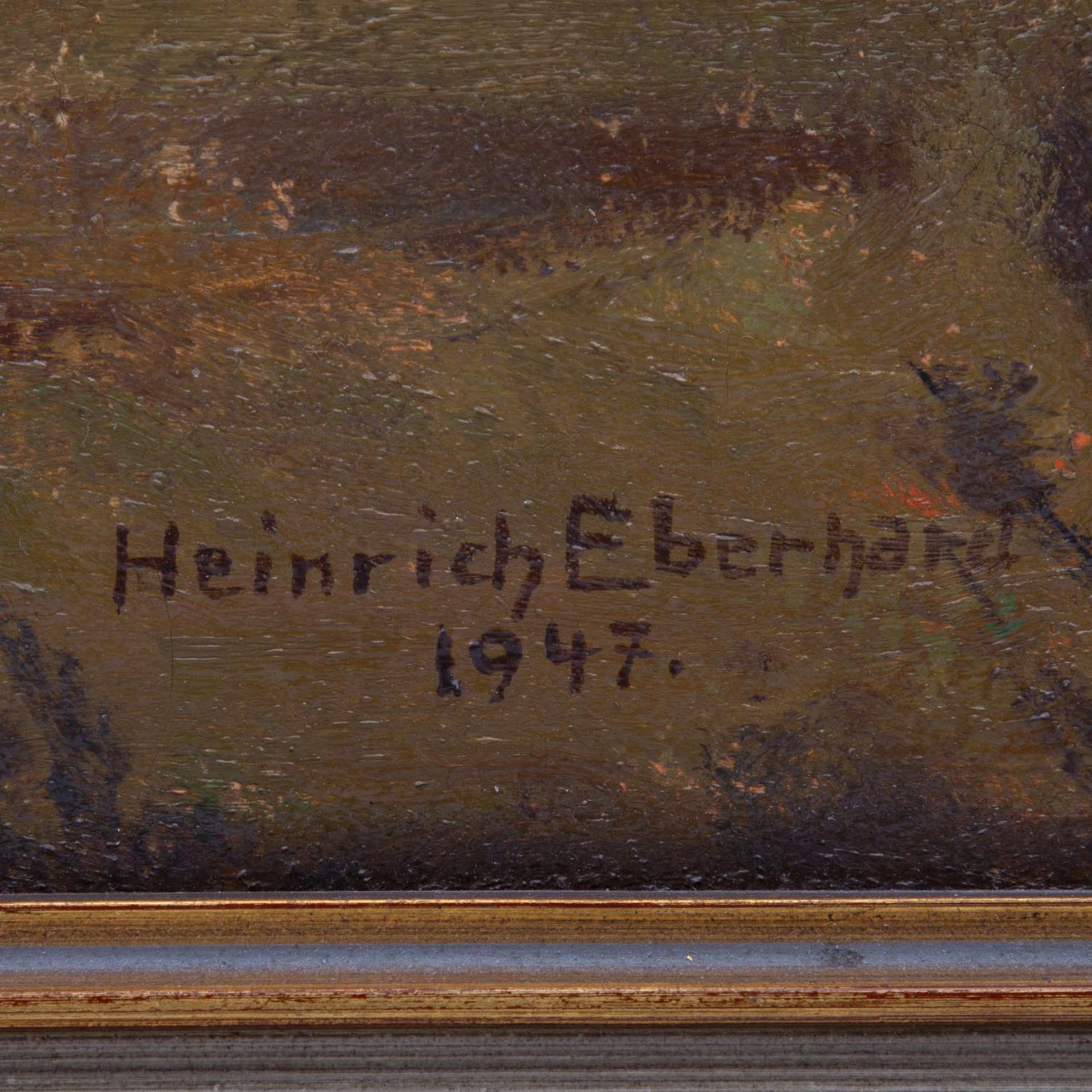 EBERHARD, HEINRICH (Ellwangen 1884-1973 Stuttgart) 'Herbstsonne, Schloss Bächingen', 1947.< - Bild 3 aus 4