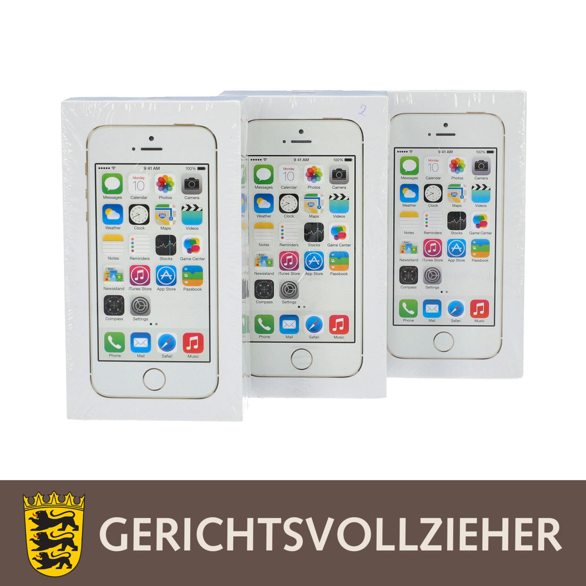 DREI APPLE iPhone 5s GOLD IN UNGEÖFFNETER OVP<