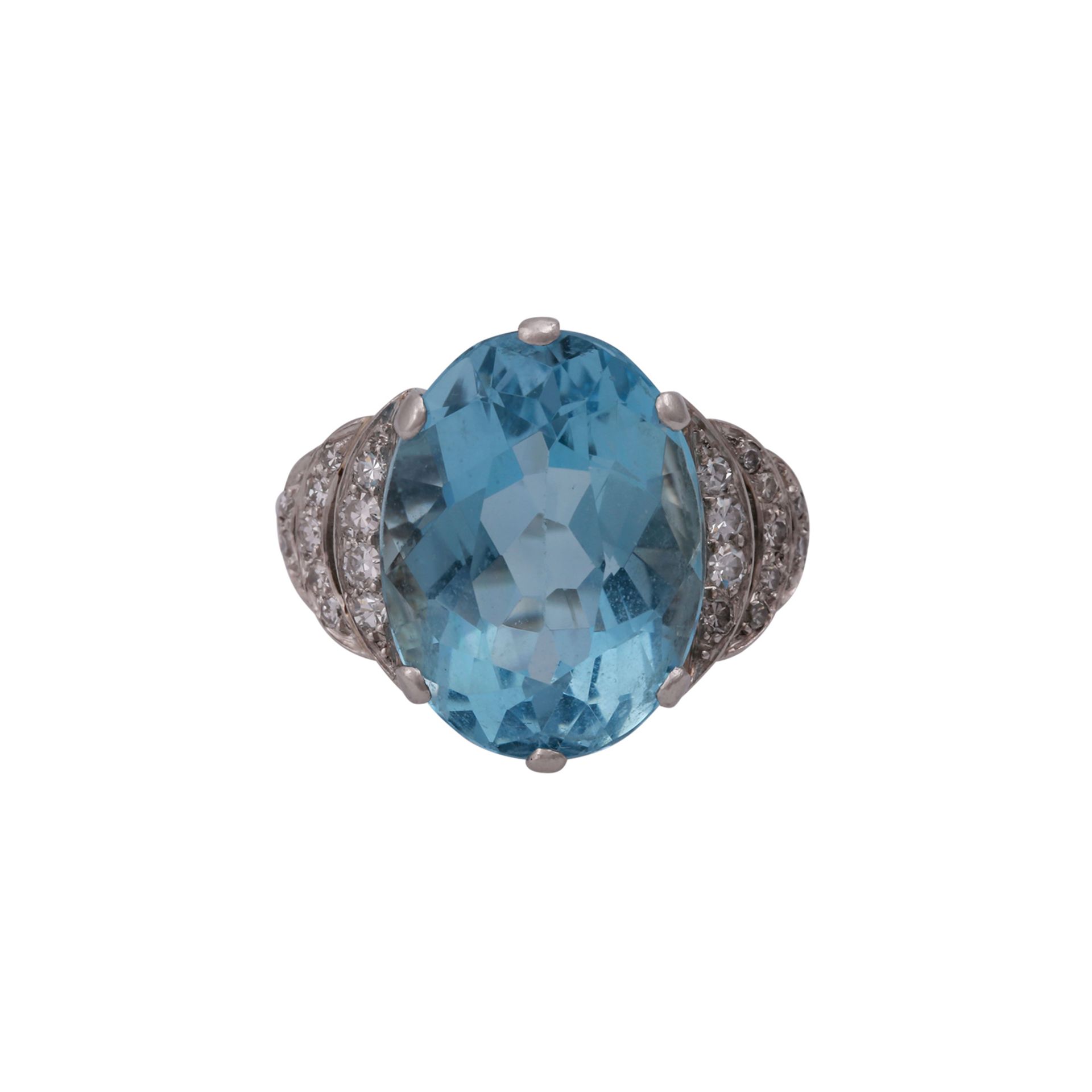 Ring mit Aquamarin ca. 7,9 ct