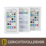 DREI APPLE iPhone 5s SILVER IN UNGEÖFFNETER OVP<