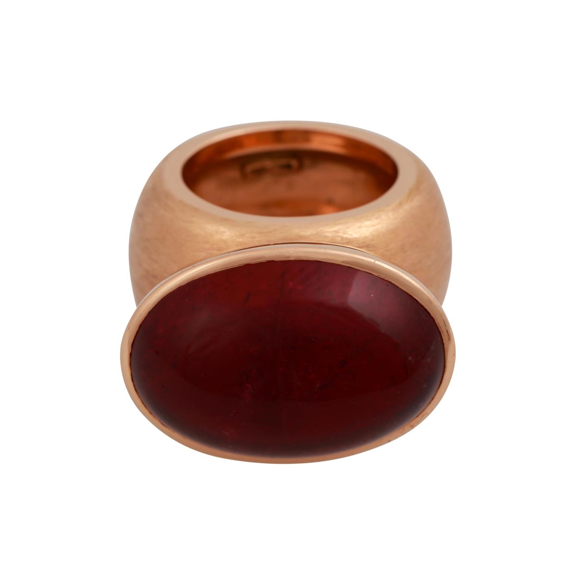 Ring mit Rubellitcabochon von 30,9 ct,