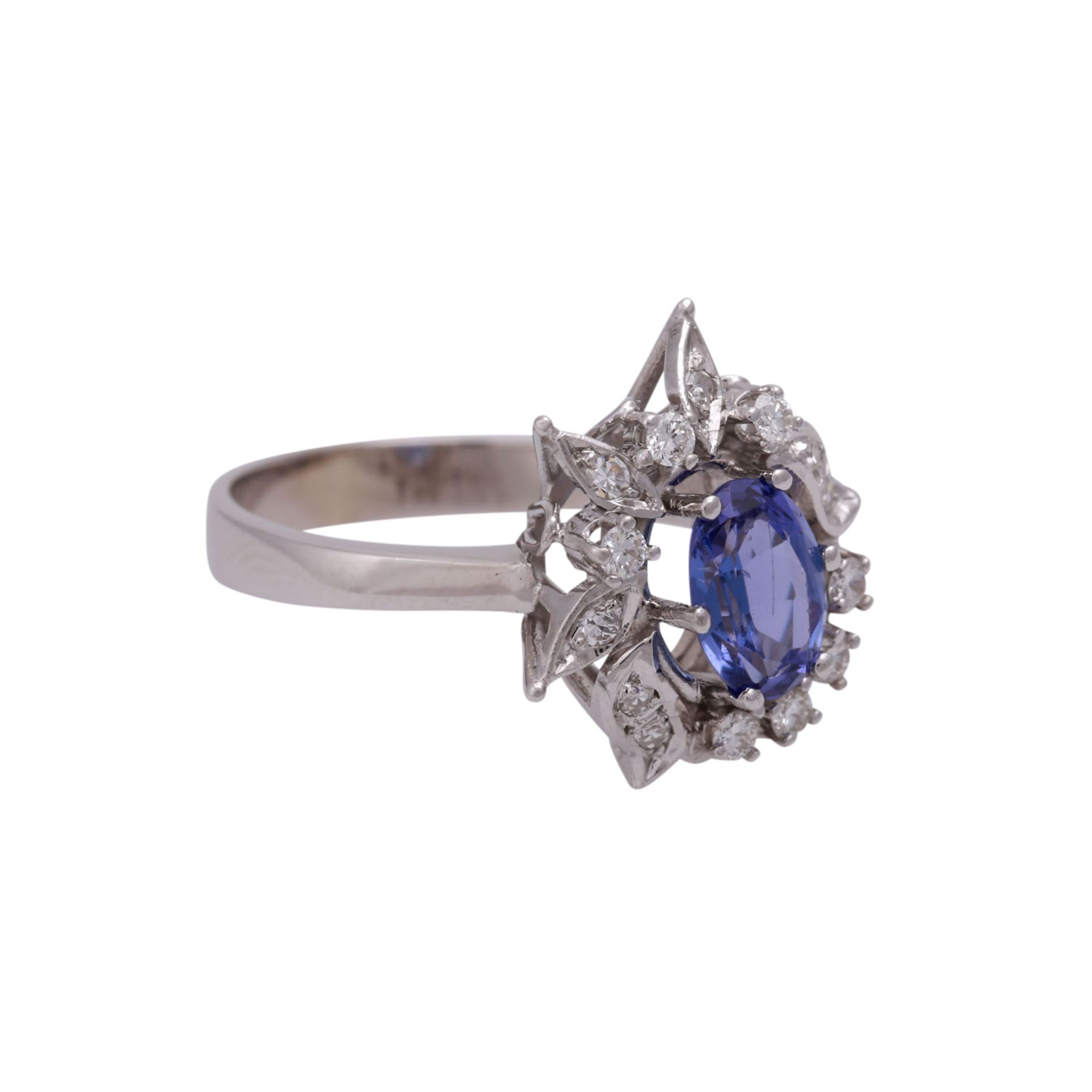 Ring mit ovalem Tansanit ca. 1 ct - Bild 2 aus 4