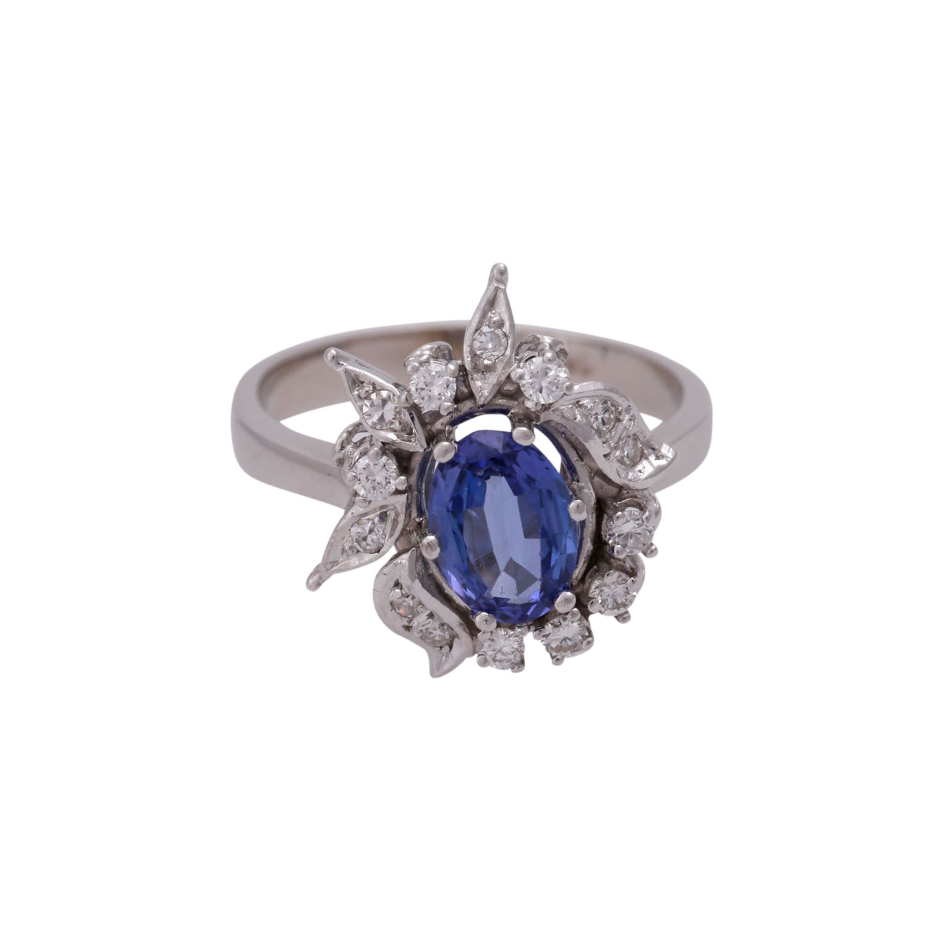 Ring mit ovalem Tansanit ca. 1 ct