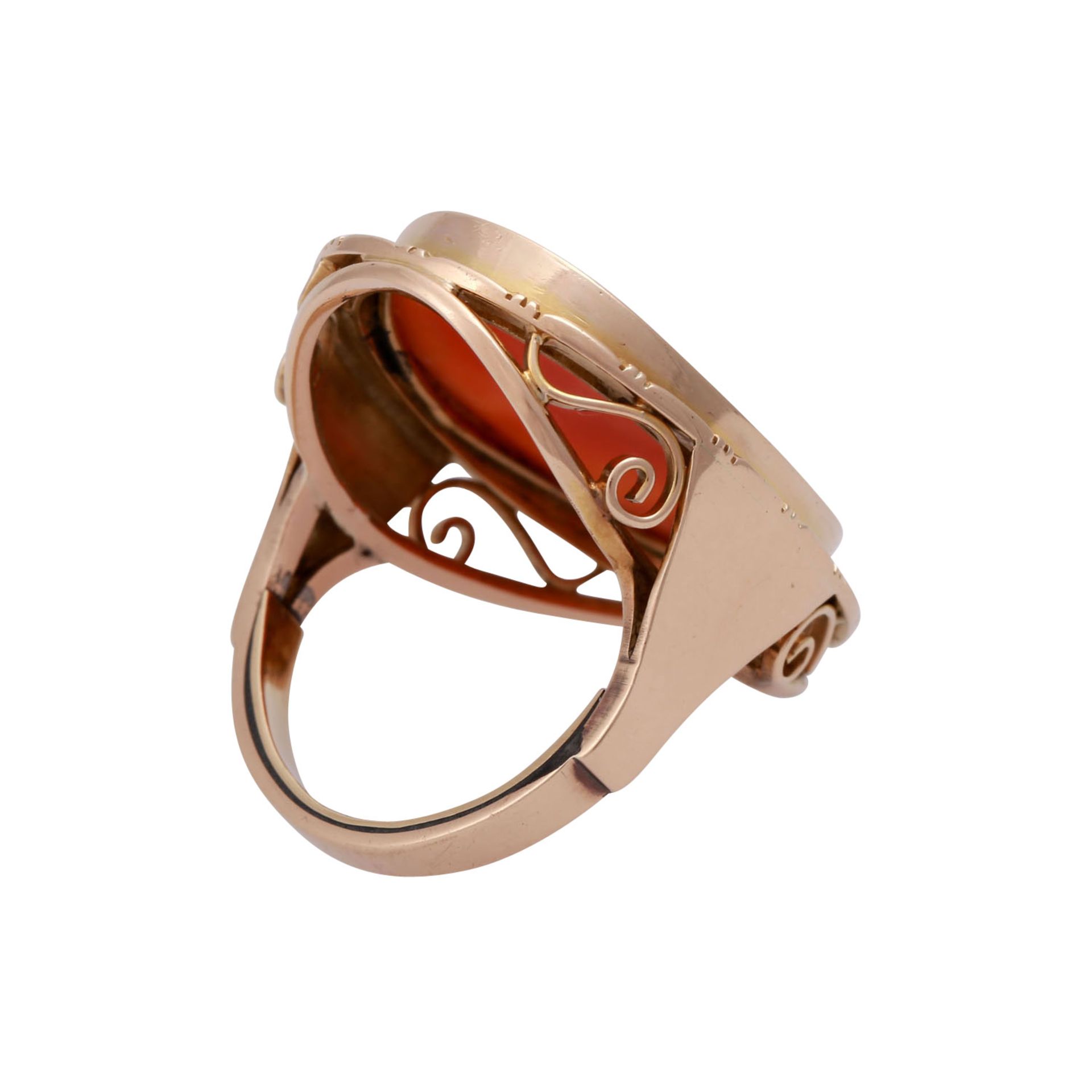 Ring mit Muschelkamee "3 Grazien", - Image 3 of 4
