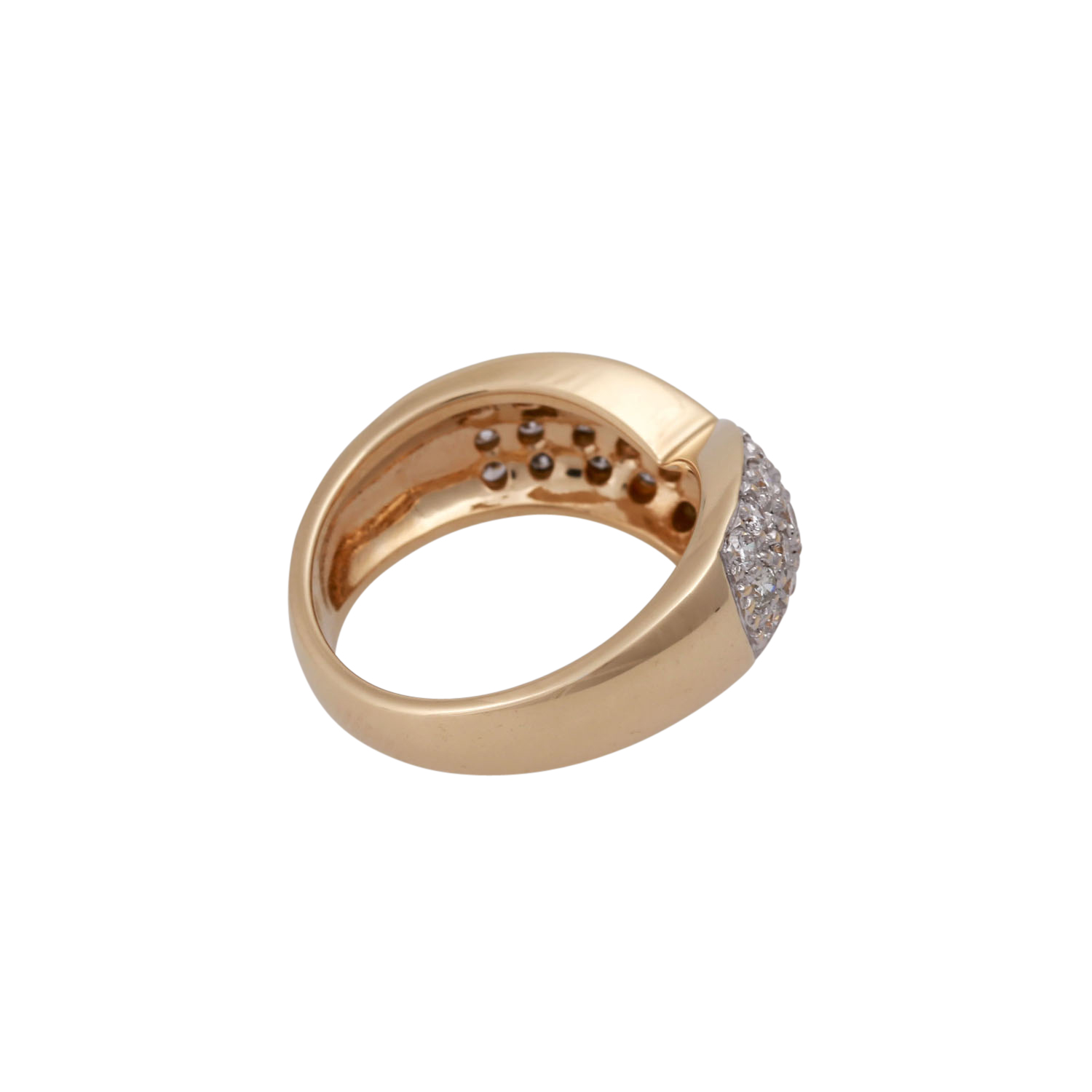 DIEMER Ring mit 33 Brillanten zus. ca. 1,6 ctvon guter Farbe und Reinheit, GG 14K, RW: 50, Ende - Image 3 of 4