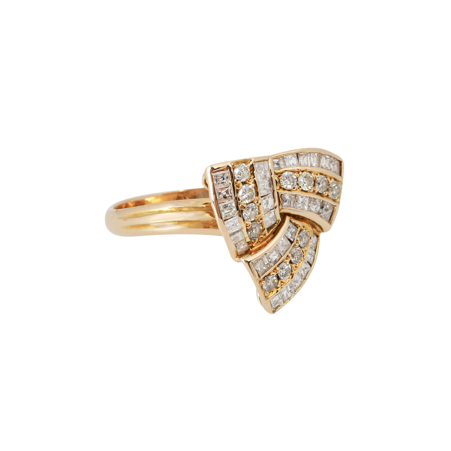 Schmuckset: Ring, Anhänger u. Paar Ohrstecker mit Diamant- Carrées und Brillantenzus. ca. 2,8 ct, - Image 3 of 5