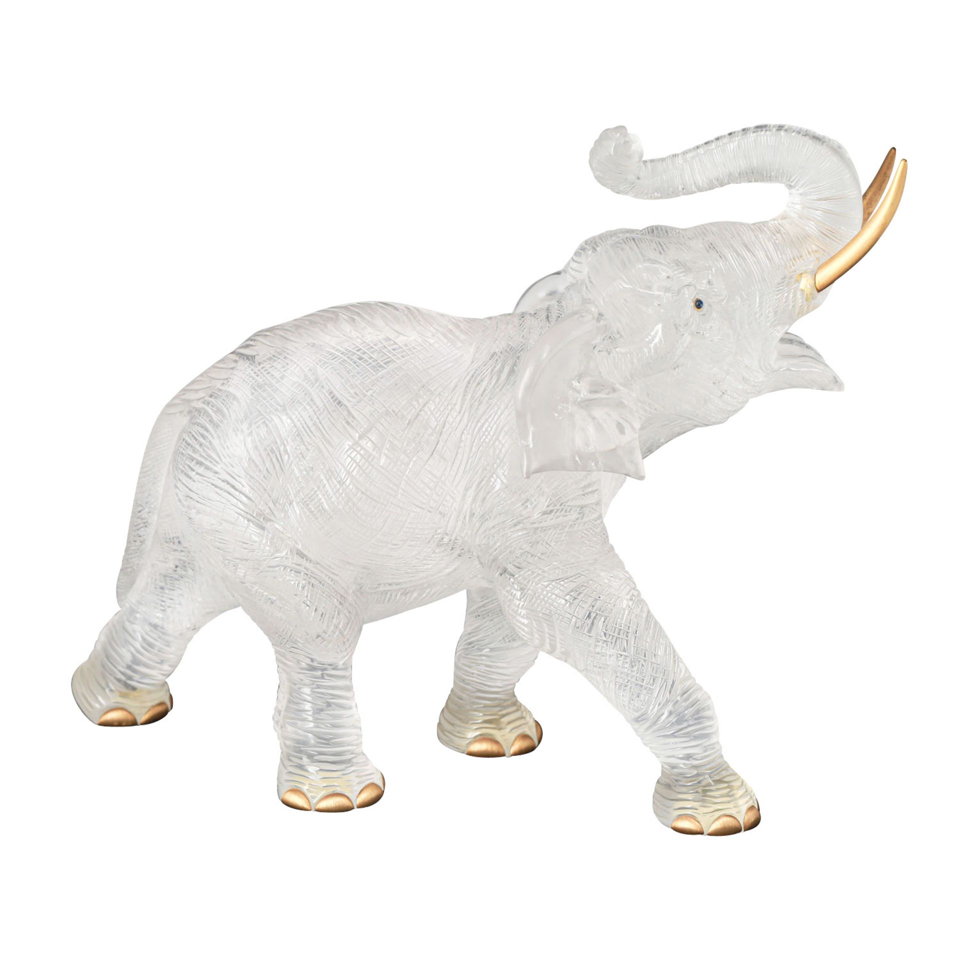 Außergewöhnliche Bergkristallskulptur "Elefant",gekauft 2004 in St. Moritz (CH) für 28.000 CHF. - Bild 5 aus 10