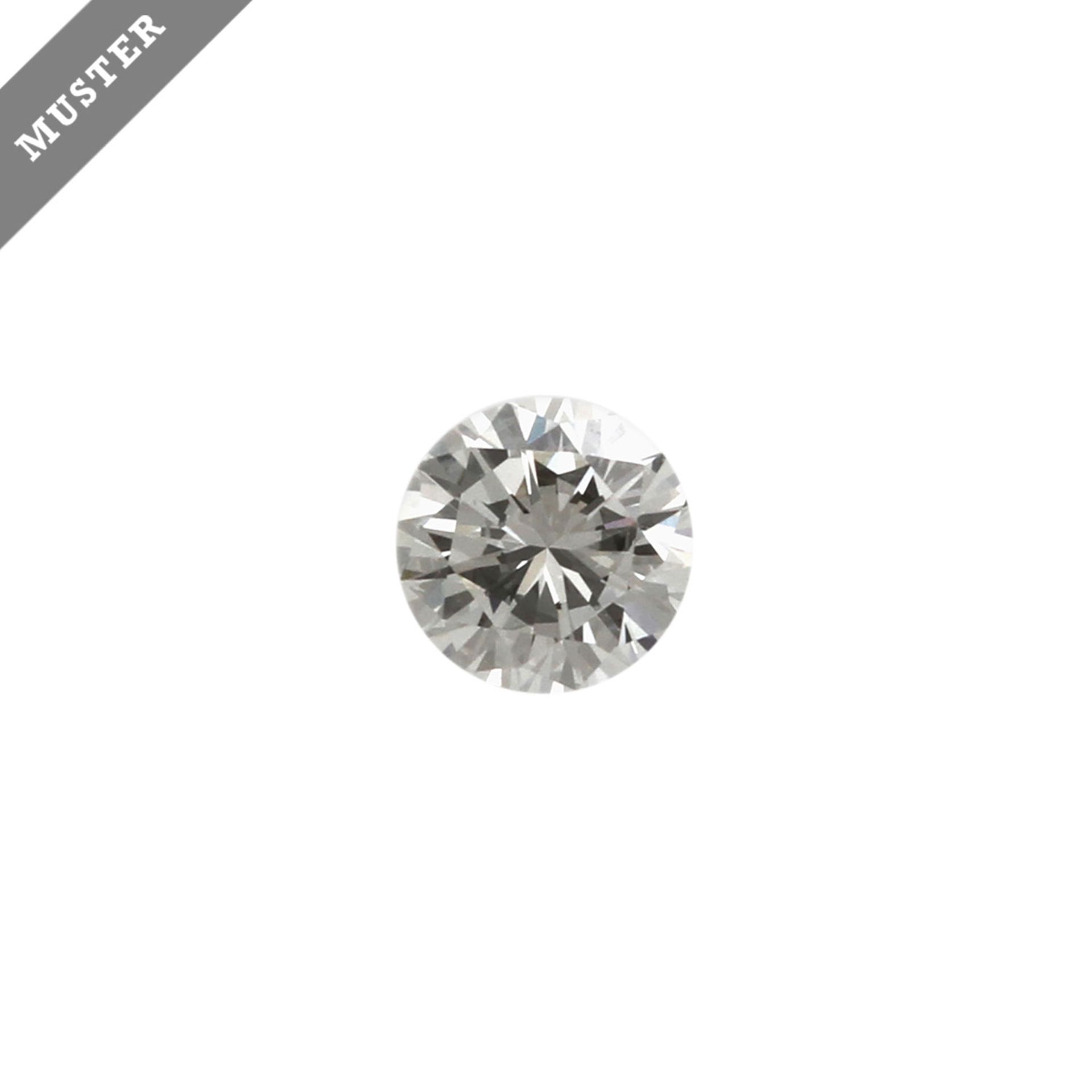 1 loser Brillant 0,37 ct, FW (G)/IFmit IGI Expertise F2D99086 von 1996.Brilliant-cut diamond of 0,37