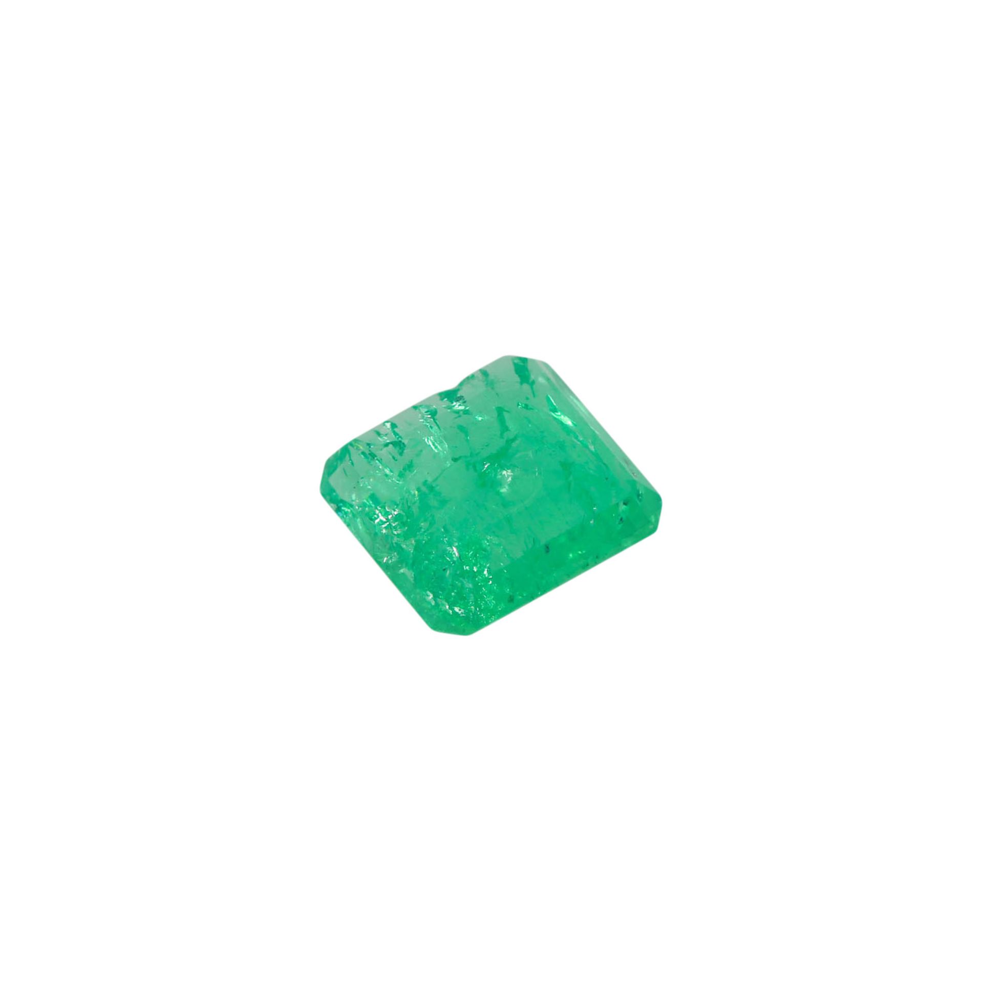 1 loser Smaragd 5,88 ctmit nat. Wachstumsmerkmalen.1 loose emerald 5.88 ct with natural growth - Bild 3 aus 5