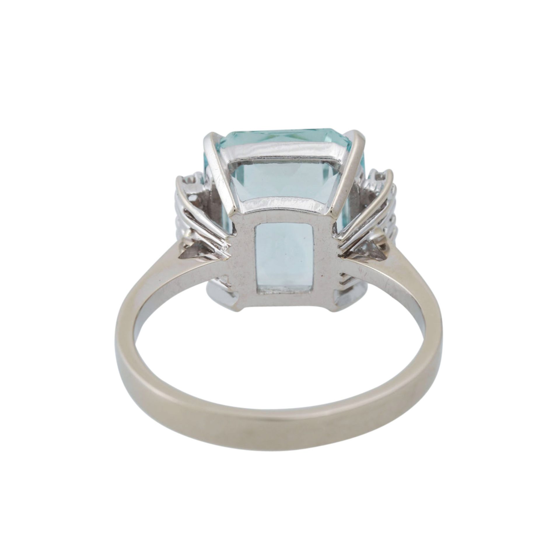 Ring mit eisblauem Aquamarin, ca. 5,2 ct - Bild 4 aus 4