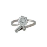 Ring mit Brillant von ca. 1,5 ct,