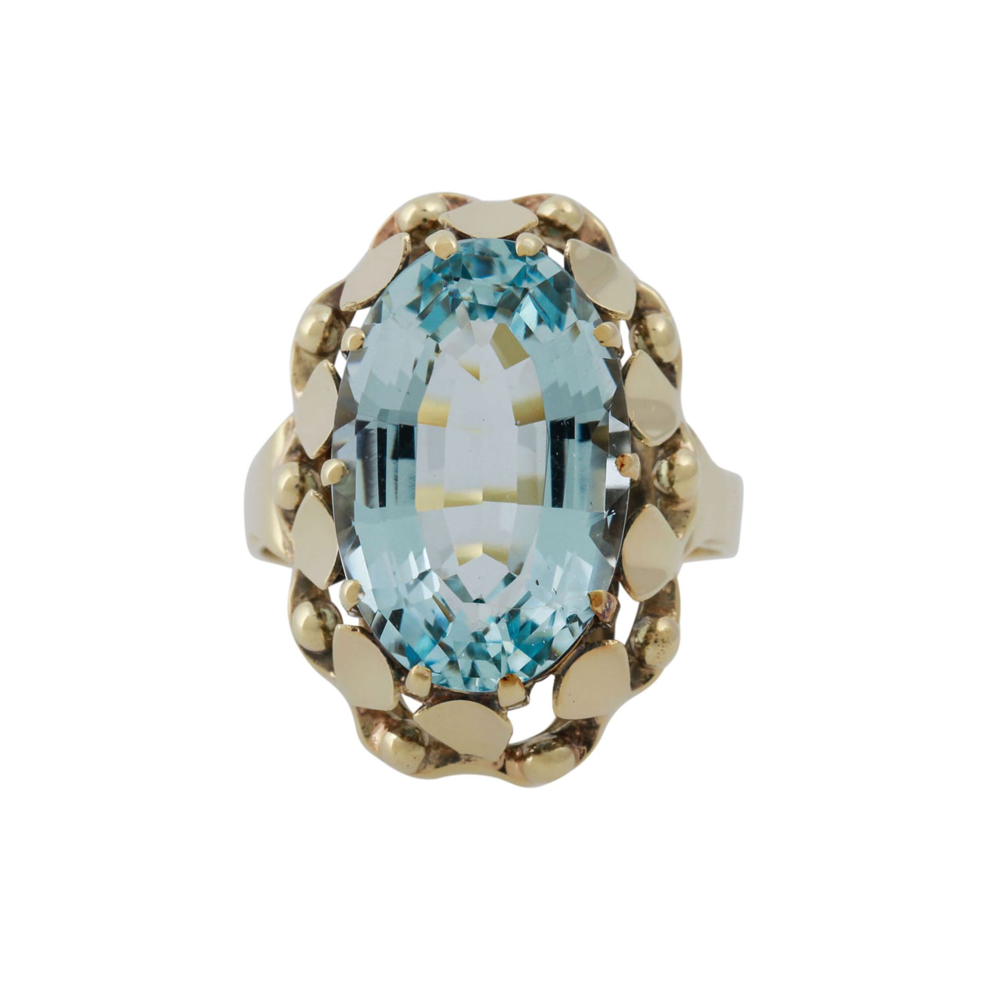 Ring mit hellblauem Aquamarin von 6,5 ct,