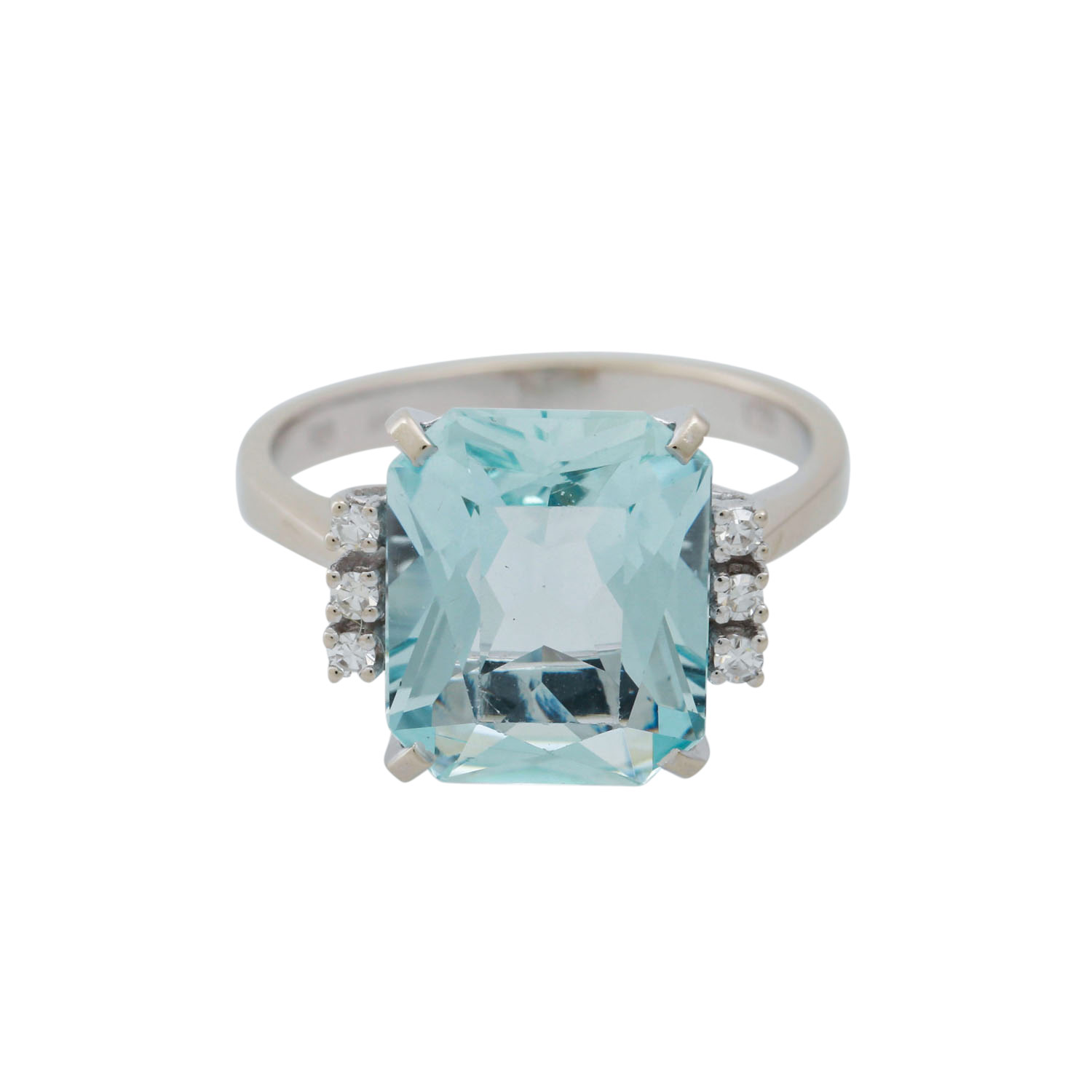 Ring mit eisblauem Aquamarin, ca. 5,2 ct