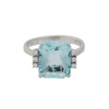 Ring mit eisblauem Aquamarin, ca. 5,2 ct