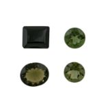 Konvolut 4 Moldavite,