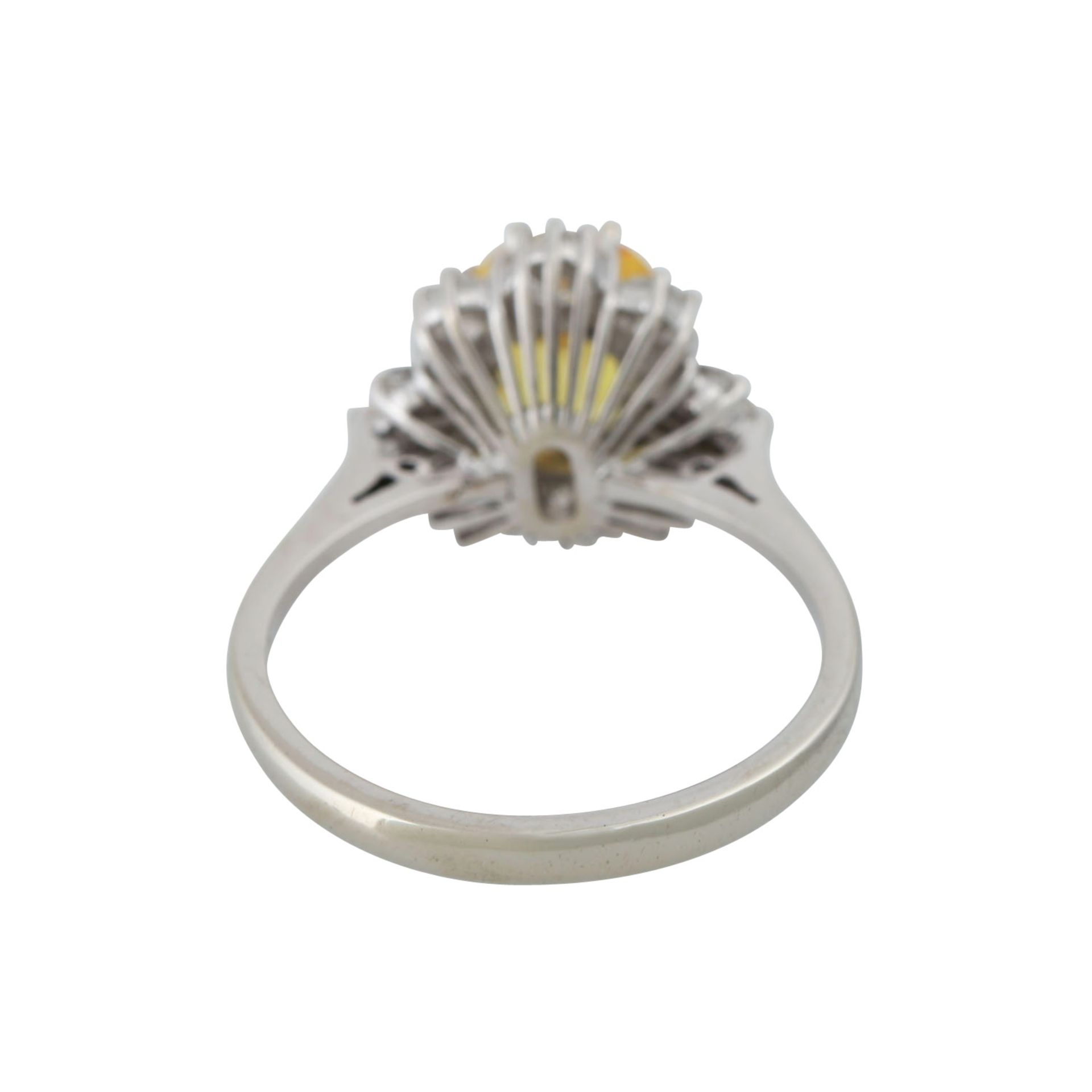 Ring mit gelbem Saphir, ca. 1,6 ct, - Bild 4 aus 5