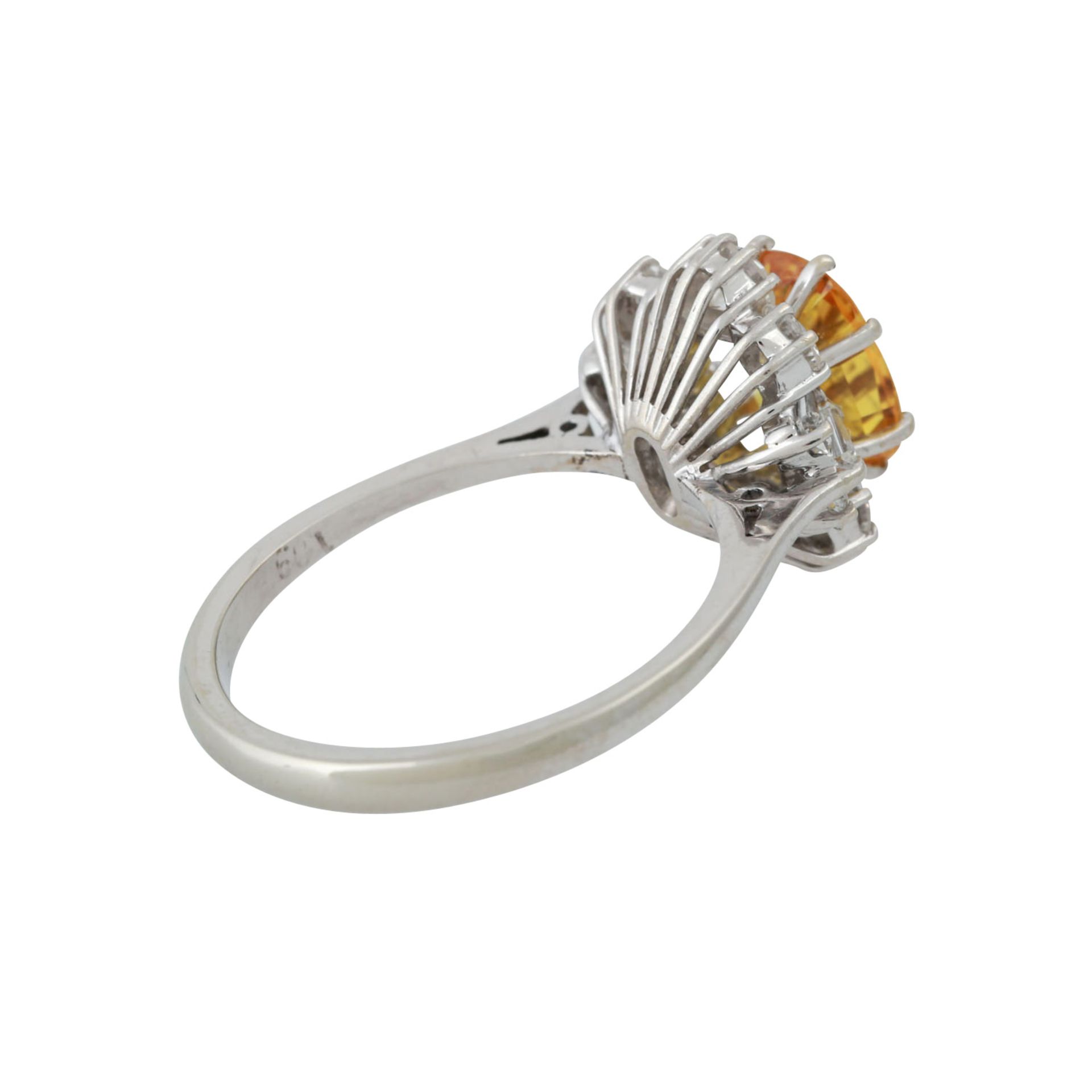 Ring mit gelbem Saphir, ca. 1,6 ct, - Bild 3 aus 5
