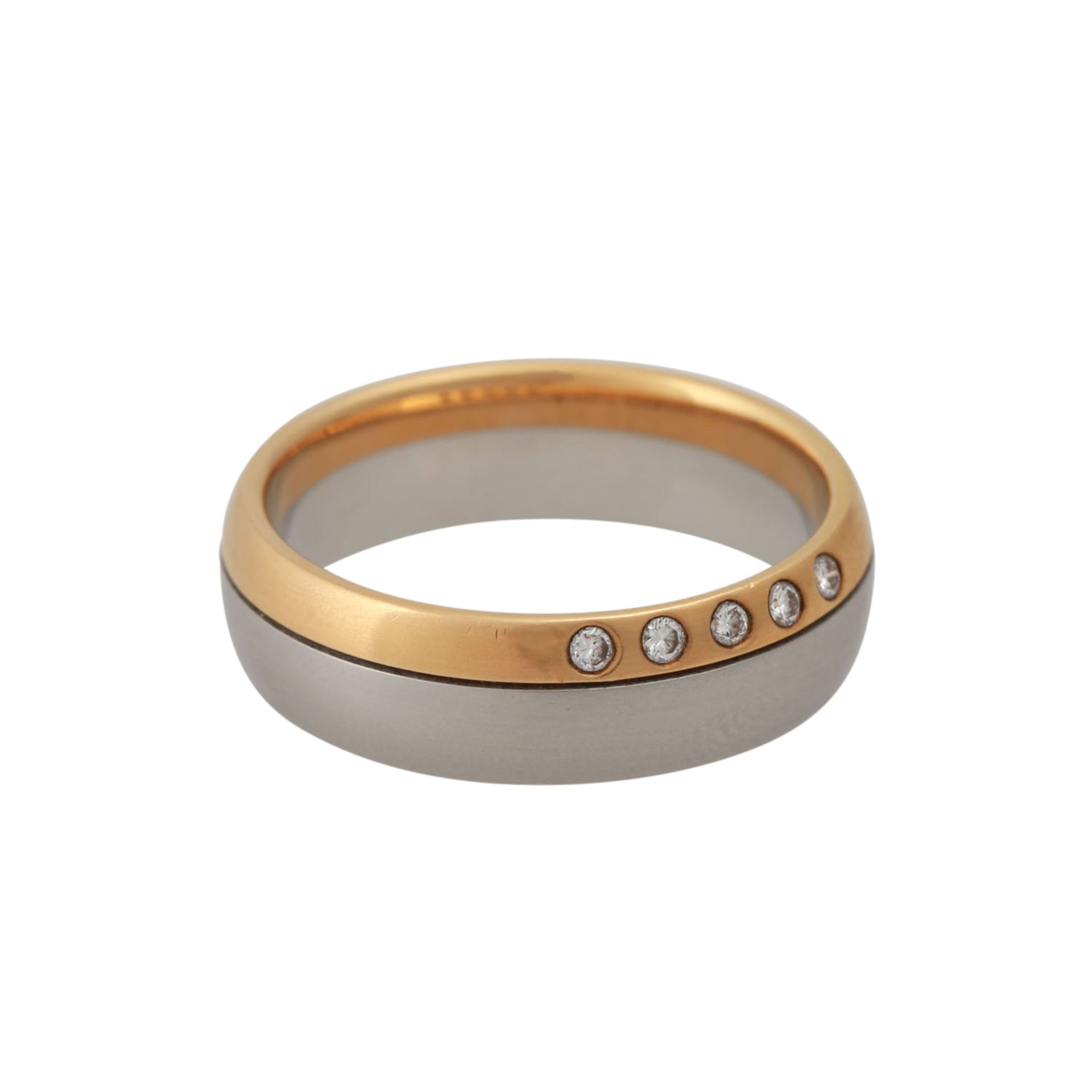 CHRISTIAN BAUER Ring mit 5 kleinen Brillanten, zus. ca. 0,07 ct - Bild 2 aus 4