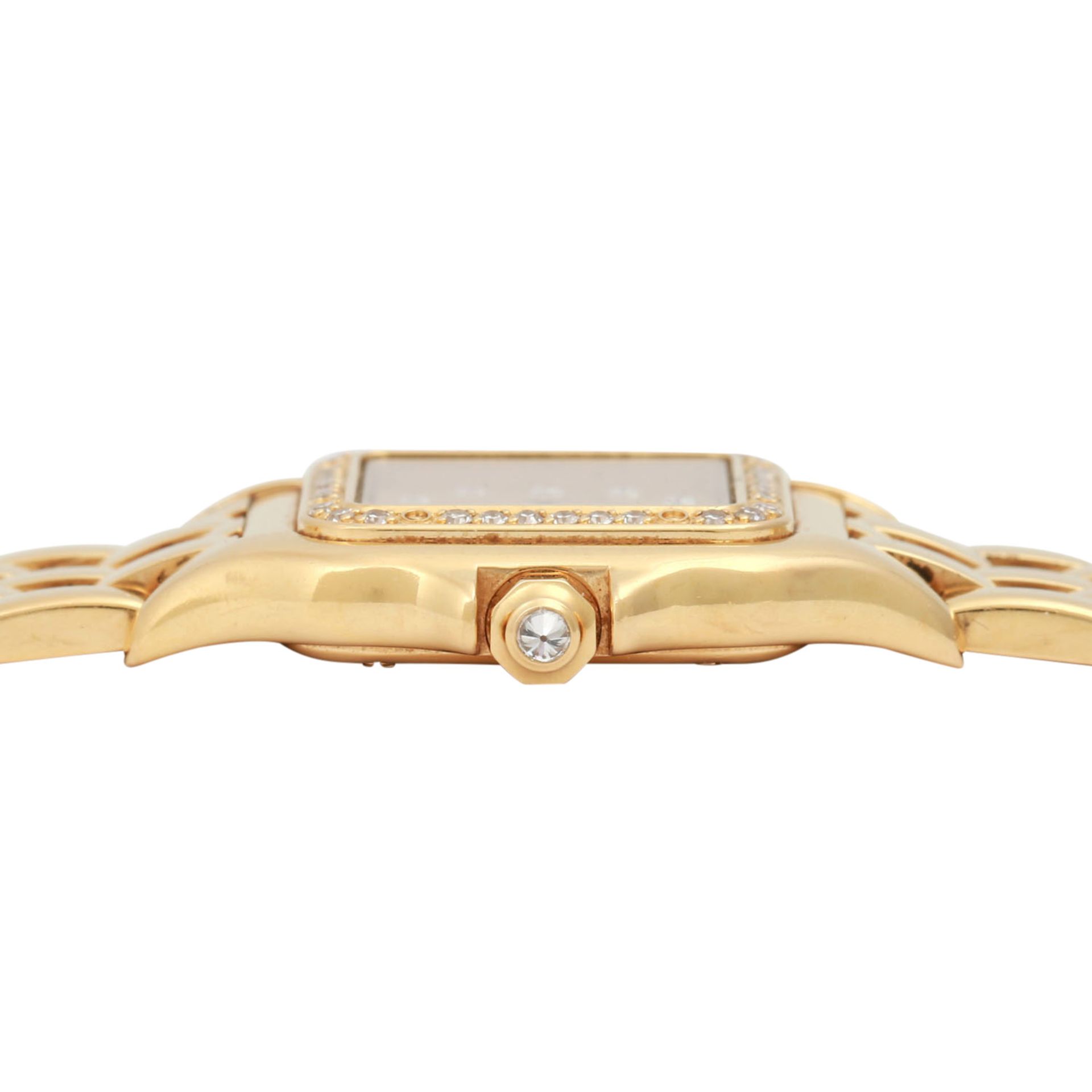 CARTIER Panthere, Ref 8057915. Damenuhr.Gold 18K. Lünette mit Diamanten. Zifferblatt mit 12 - Bild 3 aus 6