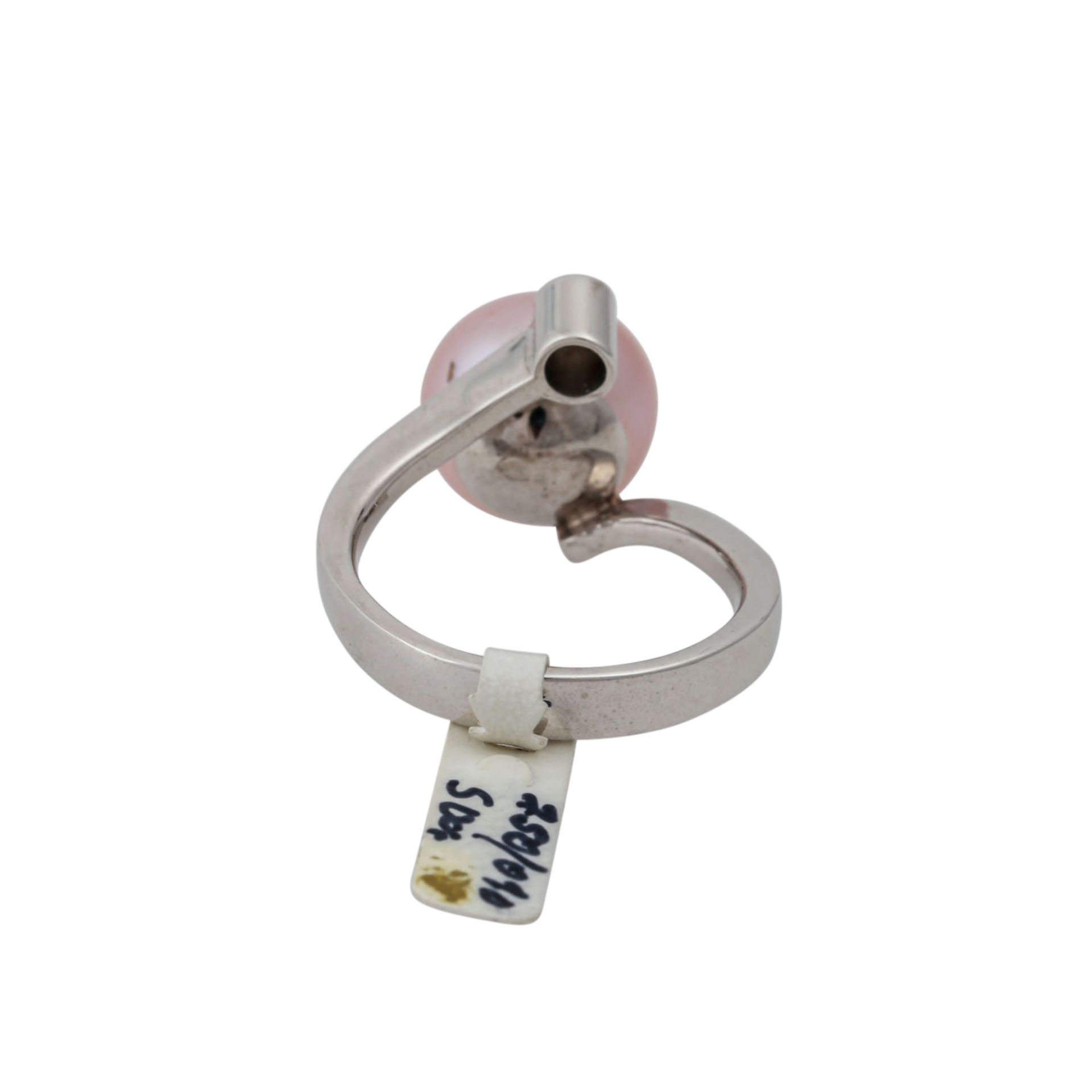 Ring mit rosafarbener Süßwasserperle und 1 Brillant von 0,1 ct,Zuchtperle ca. 11,5 mm, NP: 1. - Bild 4 aus 4
