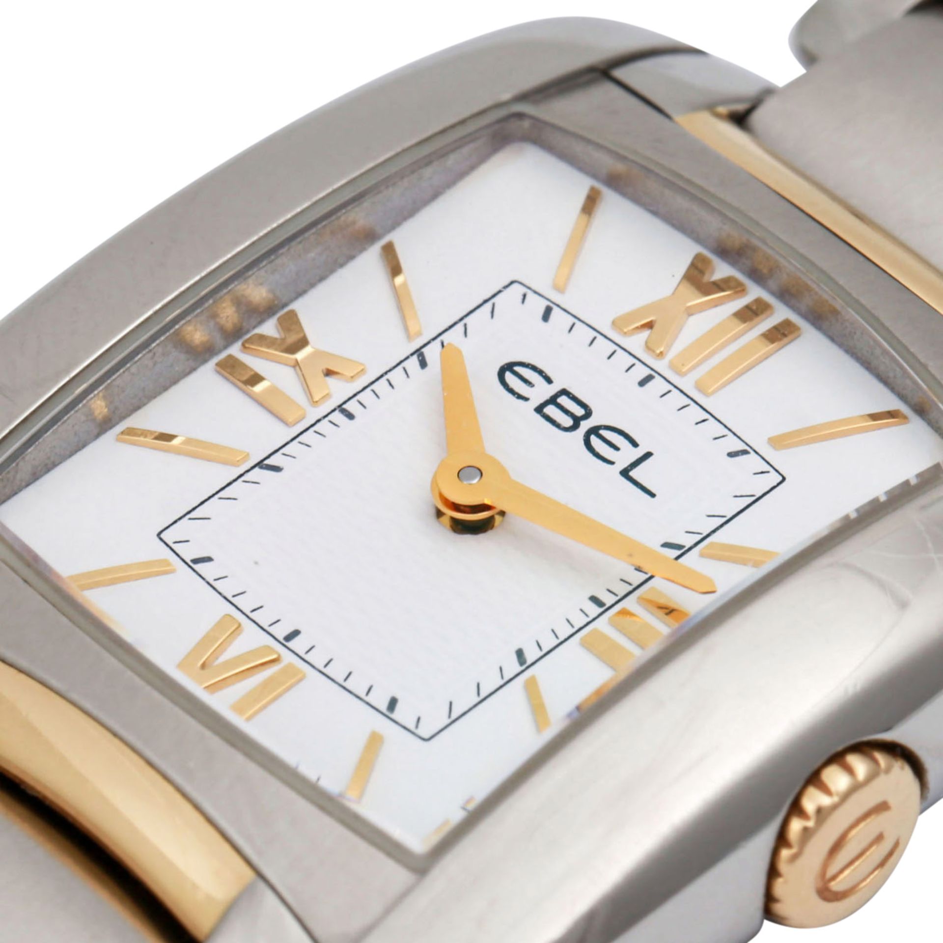 EBEL Brasilia Mini, Ref. E1976M22. Damenuhr.Edelstahl/Gold 18K. Quarz-Werk. Deutliche - Bild 5 aus 6