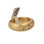 Bandring mit 11 Diamanten,FANCY in versch. Farben und Formen, NP: 2.850 €, GG 18K, 12g, RW: 55,