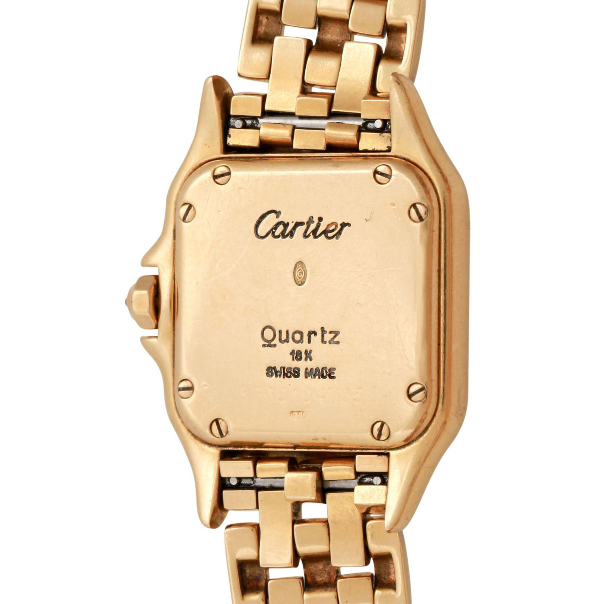 CARTIER Panthère Vintage. Damenuhr.Gold 18K. Lünette mit Diamanten. Quarz-Werk. Deutliche - Bild 2 aus 7