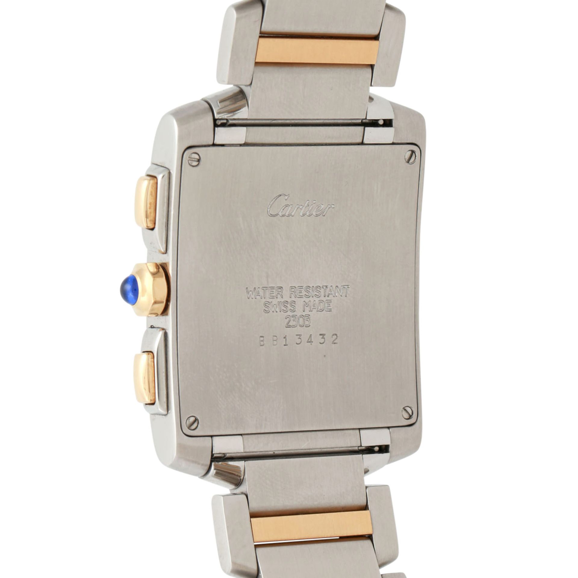 CARTIER Tank Francaise Chronograph, Ref. 2303. Armbanduhr.Edelstahl/Gold 18K. Quarz-Werk. Guter - Bild 2 aus 7