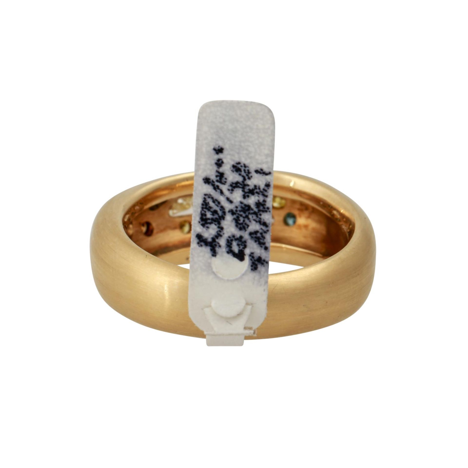 Bandring mit 11 Diamanten,FANCY in versch. Farben und Formen, NP: 2.850 €, GG 18K, 12g, RW: 55, - Bild 4 aus 4