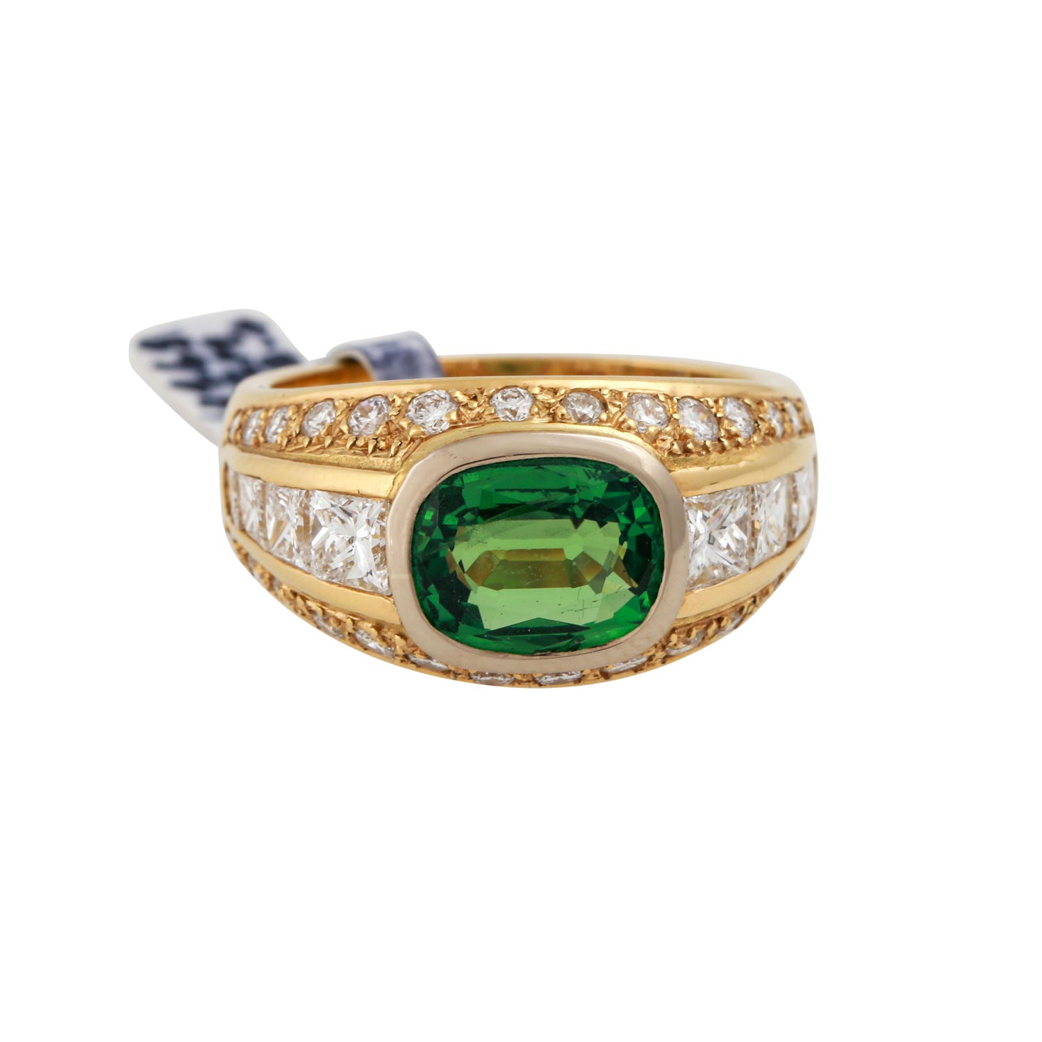 Ring mit Turmalin ca. 2,3 ct und Diamanten, zus. ca. 1,6 ctim Prinzess- und Brillantschliff, Turm. - Image 2 of 6