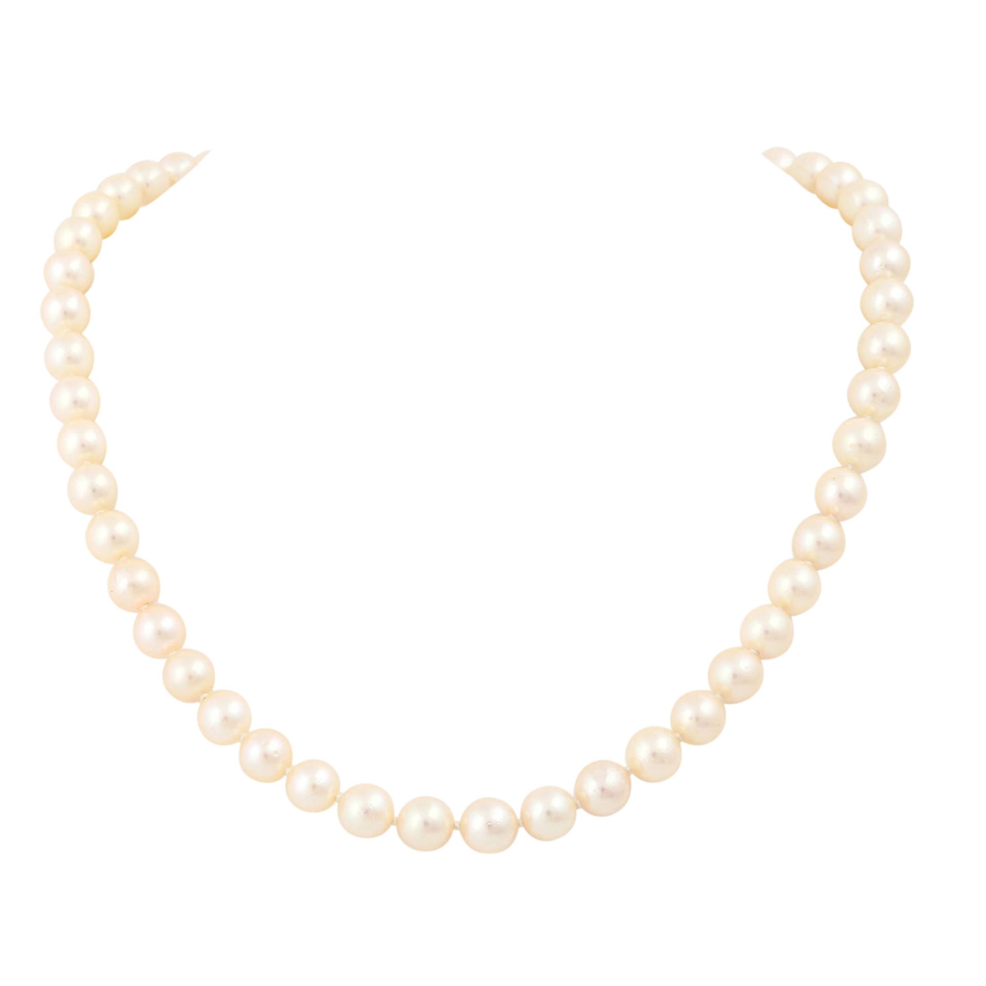 Konvolut aus 3 Perlenketten,davon 2x Akoya Zuchtperlen und 1x 15-reihig kleine Biwazuchtperlen, dazu - Bild 3 aus 4