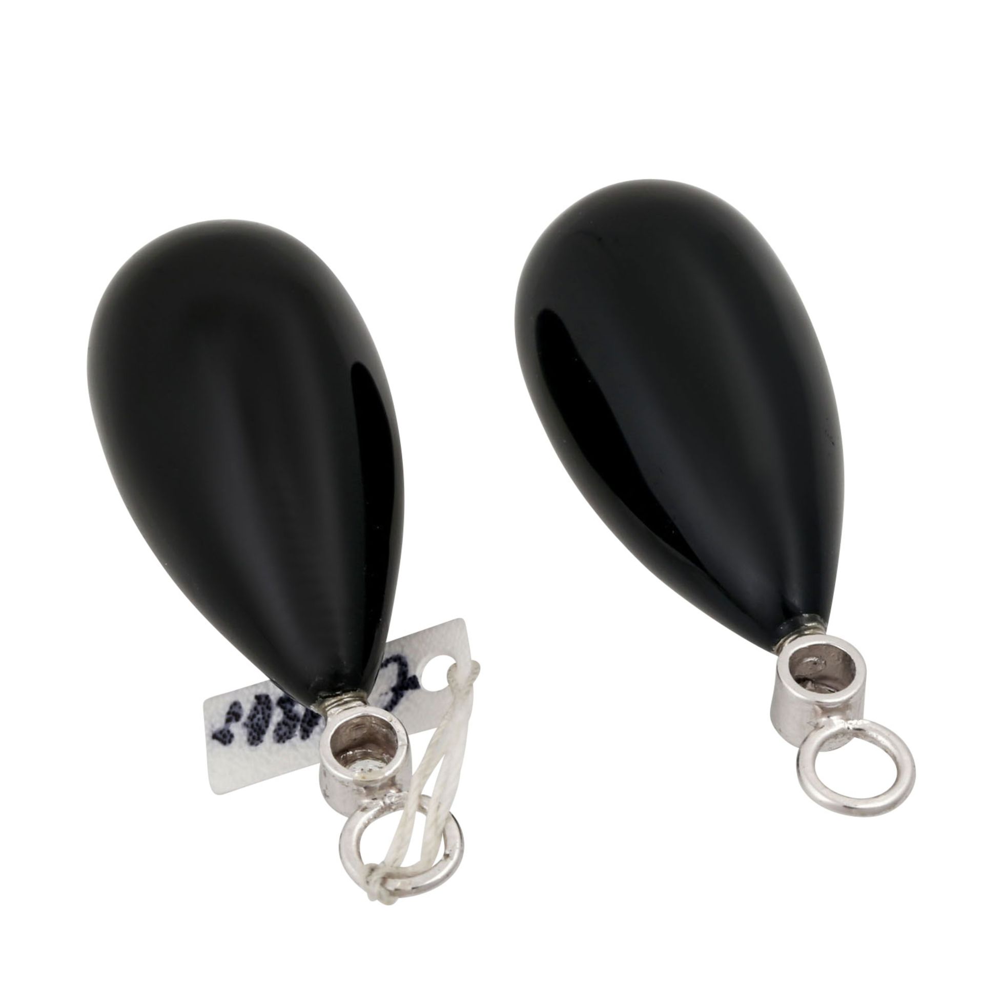 Einhänger für Ohrstecker mit je 1 Brillant, zus. ca. 0,2 ctmittl. Farbe und Reinheit und 1 - Bild 3 aus 3