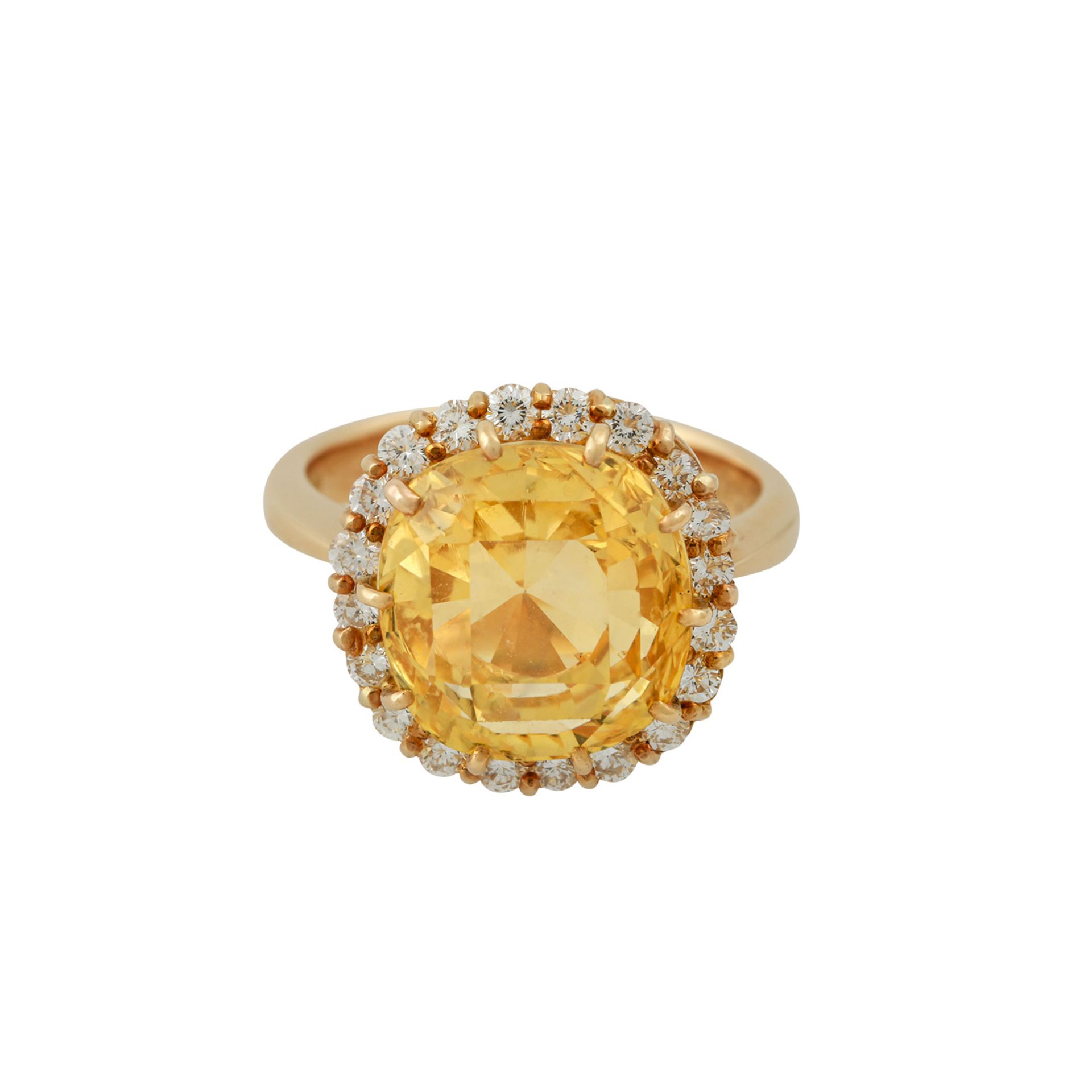 JACOBI Ring mit gelbem Saphir von ca. 12,21 ct (punziert) - Bild 2 aus 6