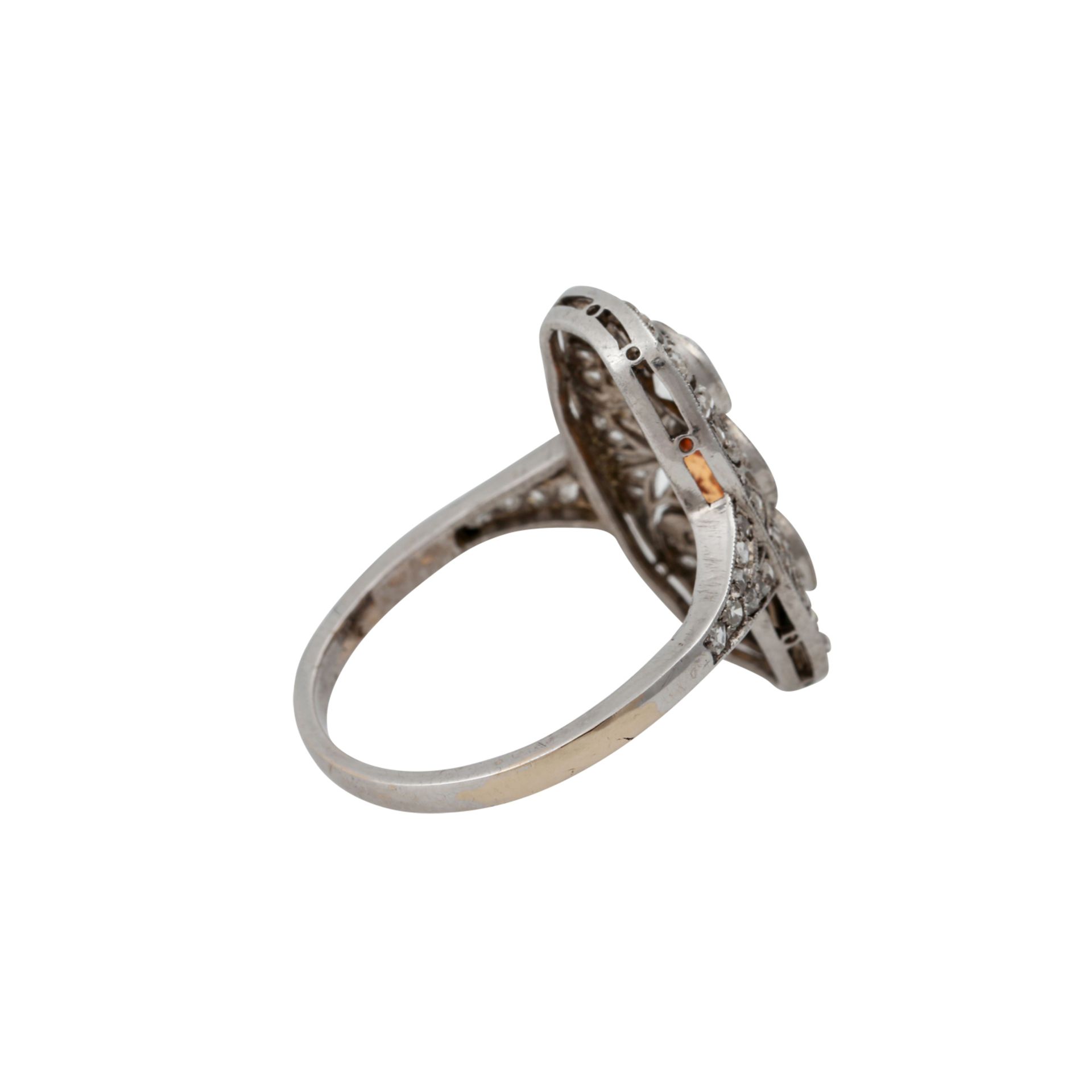 Art Déco Ring mit 2 Altschliffdiamanten, zus. ca. 0,4 ct, - Bild 3 aus 5