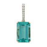 Anhänger mit fantastischem Aquamarin von ca. 60 ct