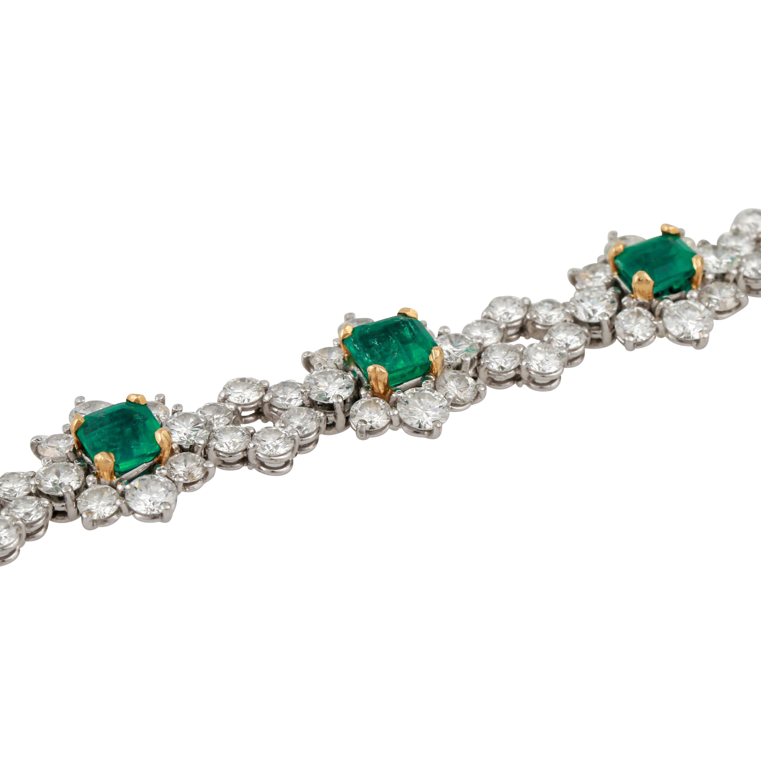 Armband mit 5 feinen Smaragden, zus. ca. 3 ct und zahlreichen Brillanten - Image 4 of 9