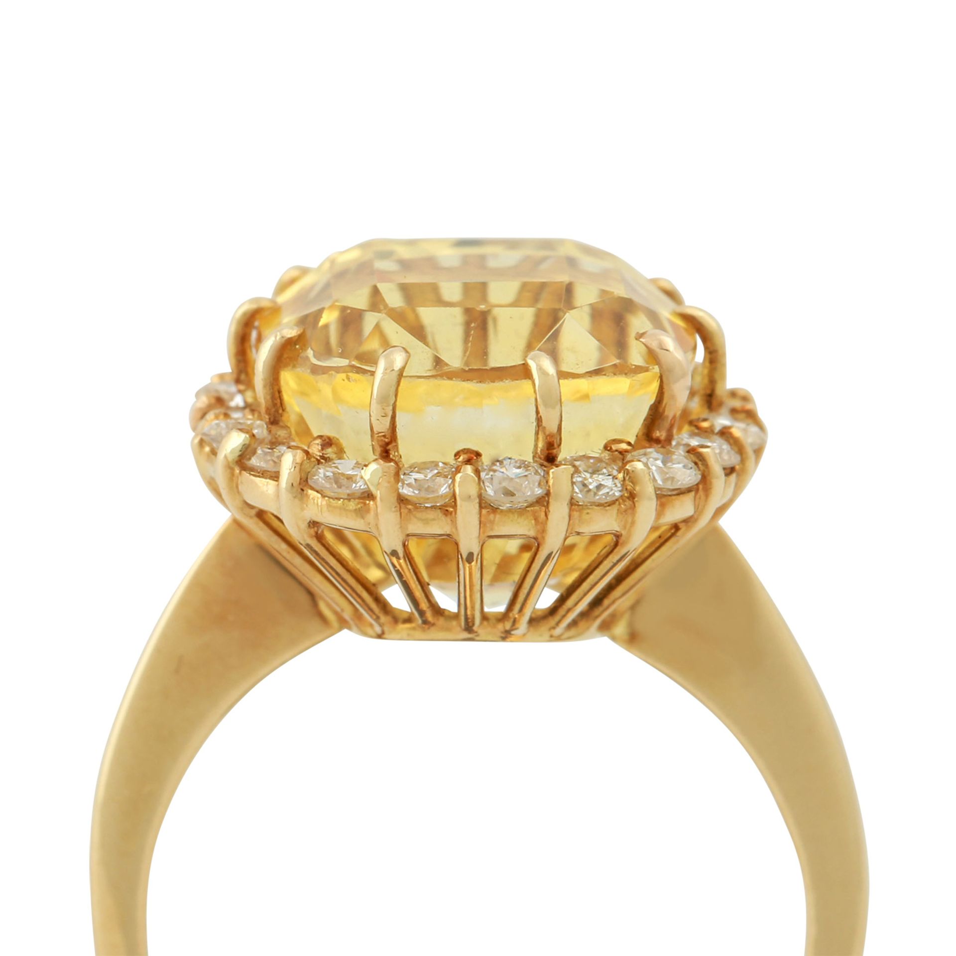 JACOBI Ring mit gelbem Saphir von ca. 12,21 ct (punziert) - Bild 6 aus 6