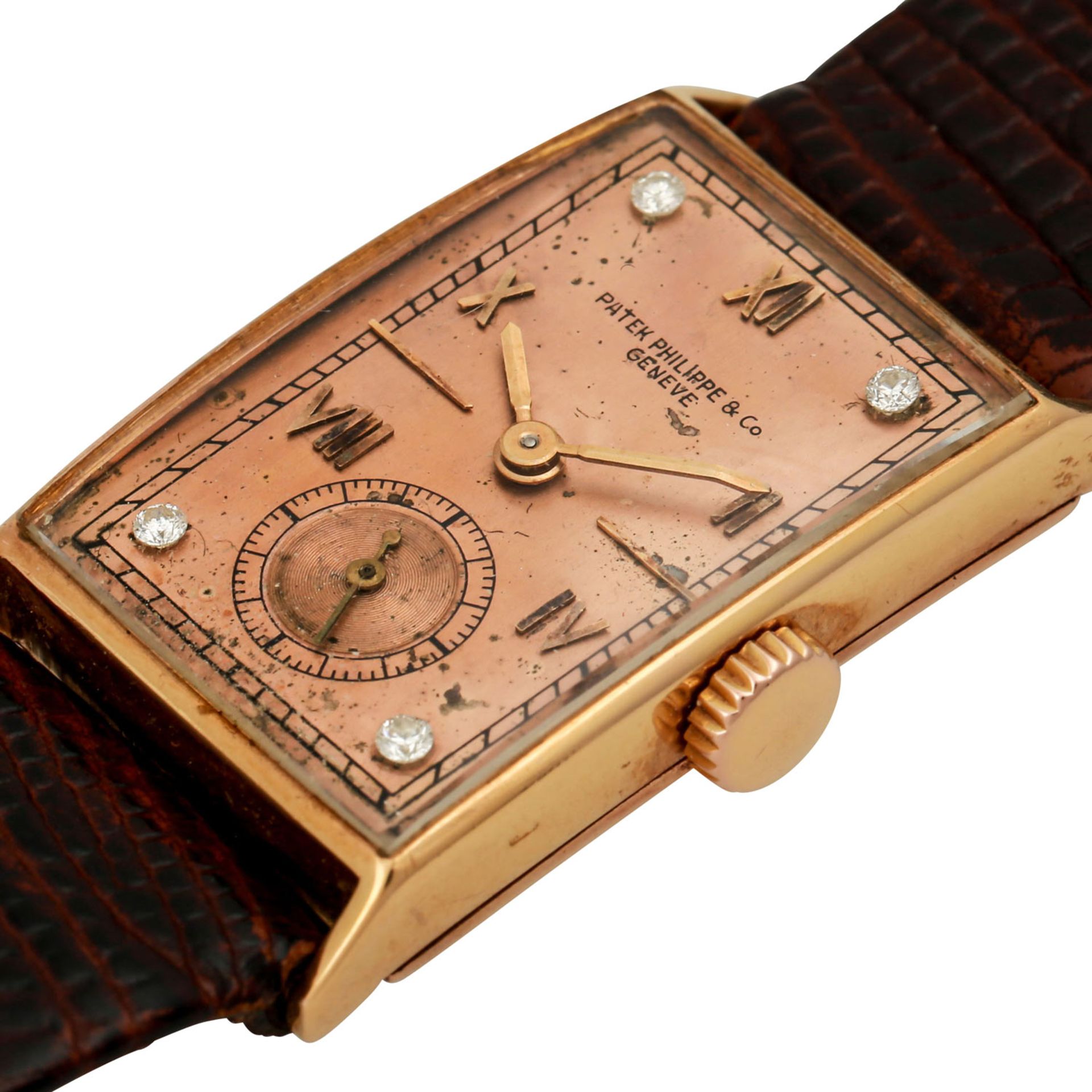 PATEK PHILIPPE Vintage "Salmon Dial". Herrenuhr. - Bild 5 aus 6