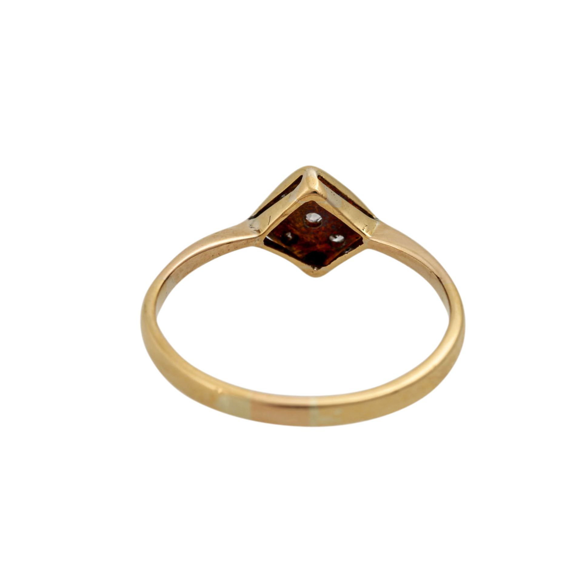 Ring mit kleinen Diamanten, zus. ca. 0,045 ct, - Bild 4 aus 4
