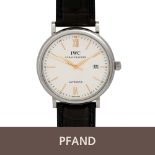 PFANDAUKTION - IWC Portofino Herrenuhr, Stahl, Automatic, Lederba