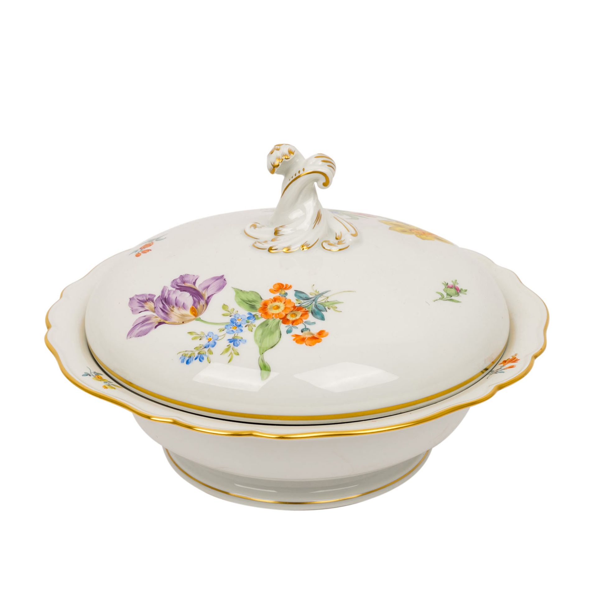 MEISSEN Speiseservice f. 12 Personen 'Deutsche Blume', 1. und 2. Wahl, 20. Jhd.. - Image 2 of 7