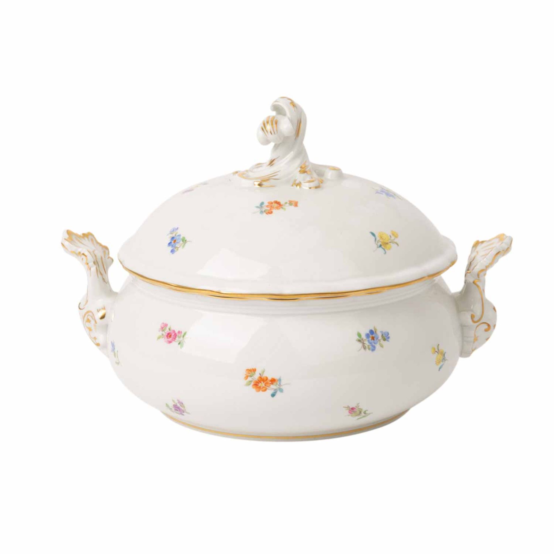 MEISSEN Speiseservice f. 6 Personen 'Streublümchen', überwiegend 2. Wahl, 20. Jhd.. - Image 5 of 6