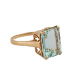 Ring mit Aquamarin von ca. 8,5 ct