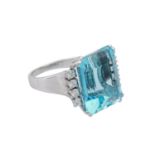 Ring mit feinem Aquamarin ca. 16 ct,