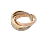 CARTIER Ring "Trinity" mit 15 kleinen Brillanten, zus. ca. 0,15 ct,