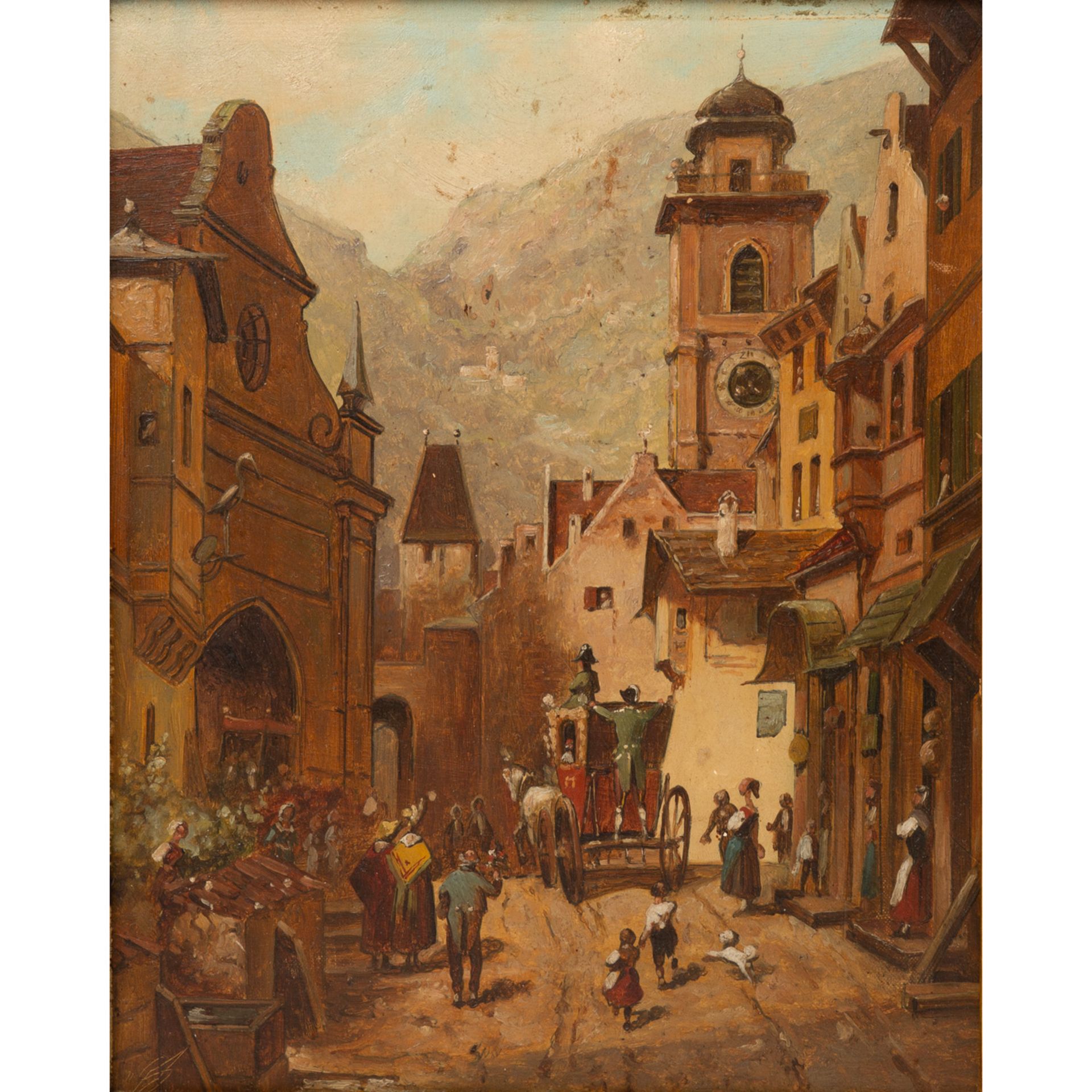 SPITZWEG, Carl, KOPIST NACH (C.S.: 1808-1885), PAAR Landschaften, - Bild 2 aus 6